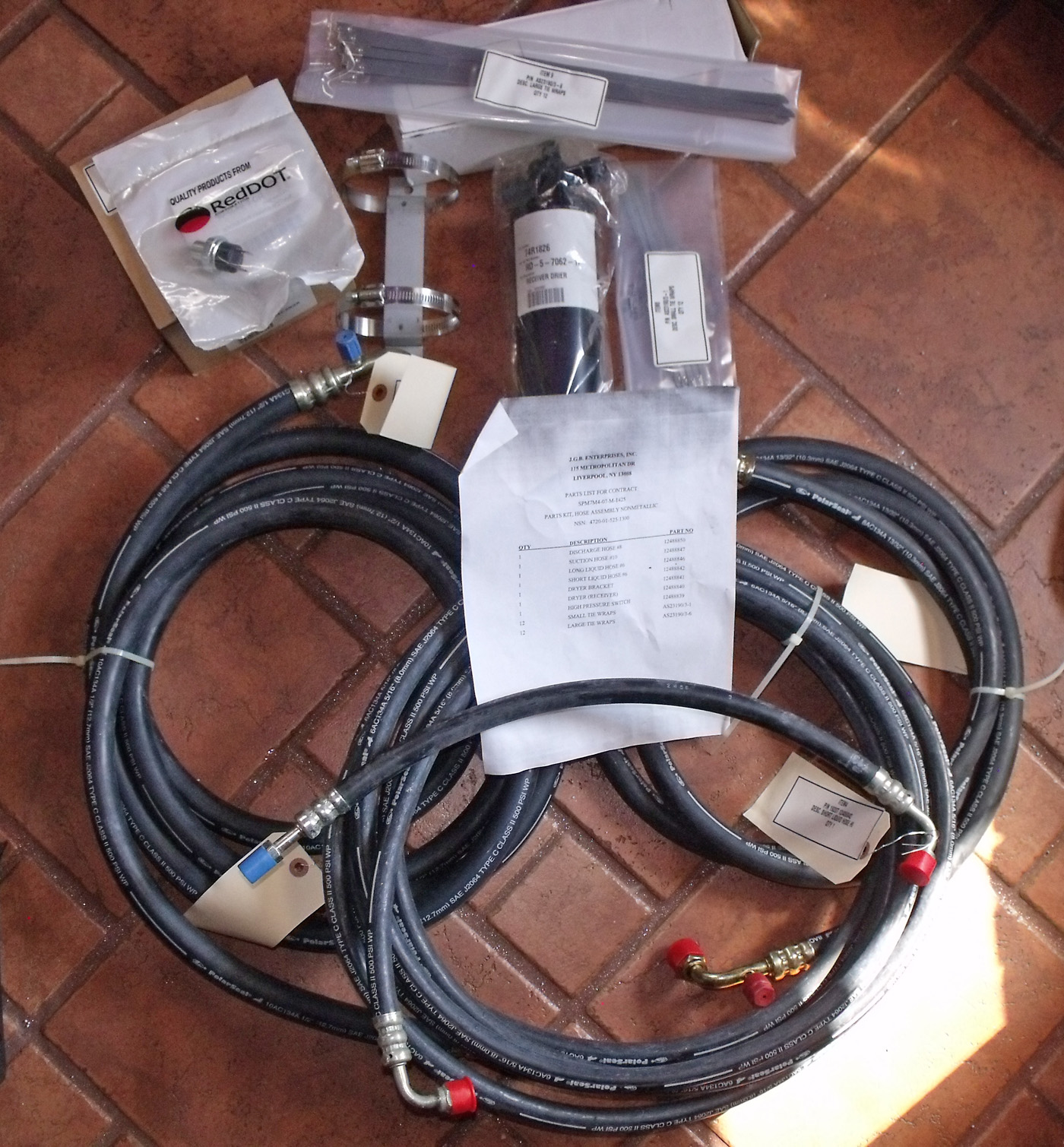 NEW A/C HOSE/DRYER/KIT/MILITARY/STEWART STEVENSON/LMTV/FMTV/M1078/M1079